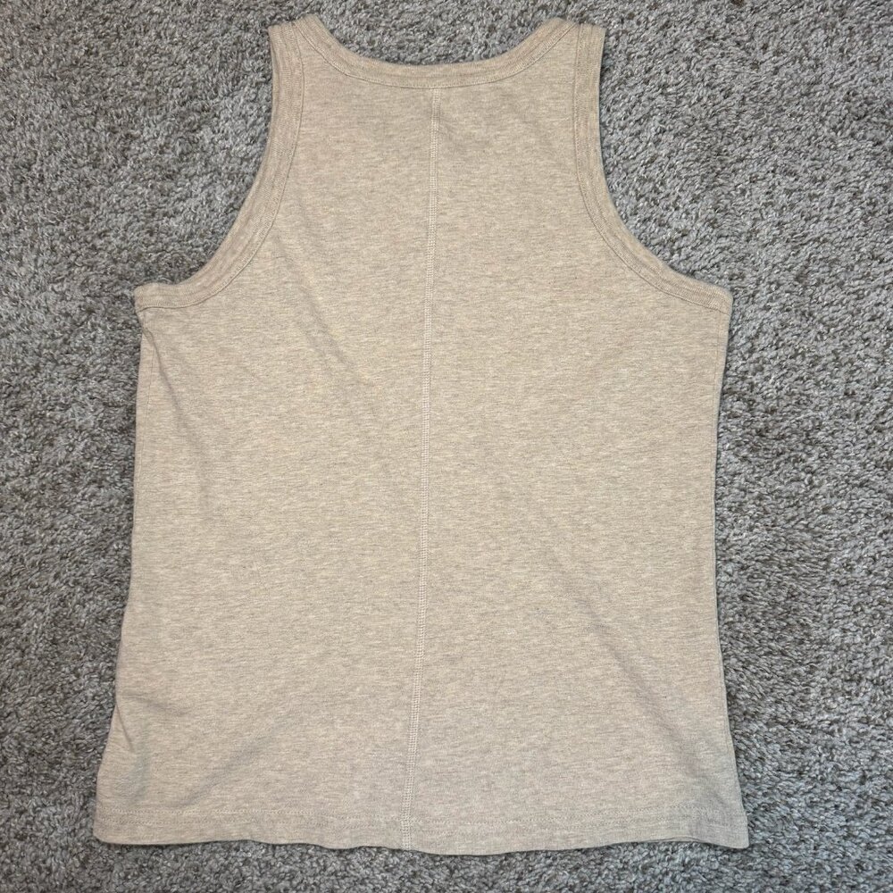 Everlane The Tank in essential 100% organic Cotton warm sand beige tan small - Picture 3 of 5